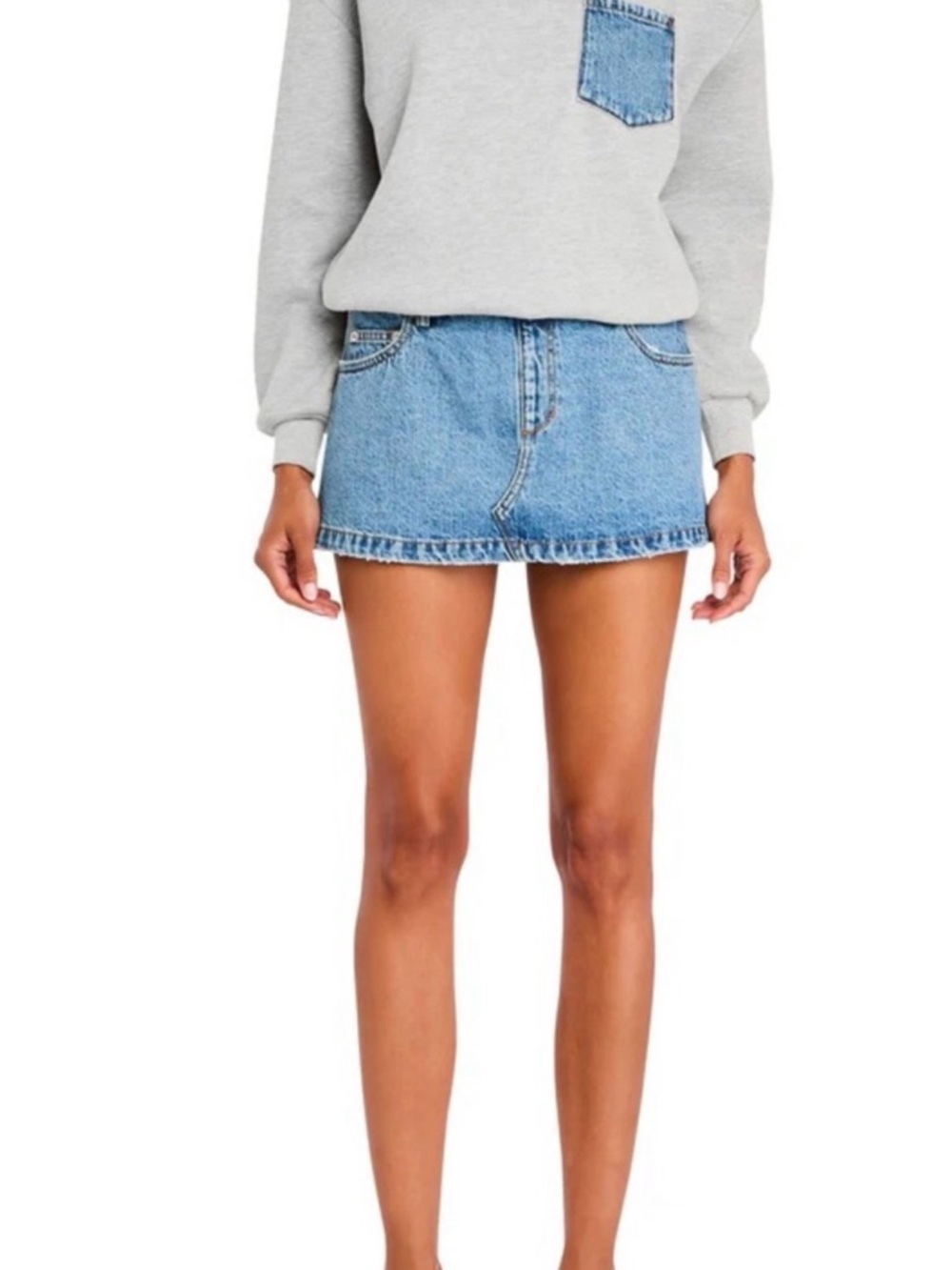 Seroya MARLEY Terry Denim Dress
Mini Dress with Denim Pocket Detail